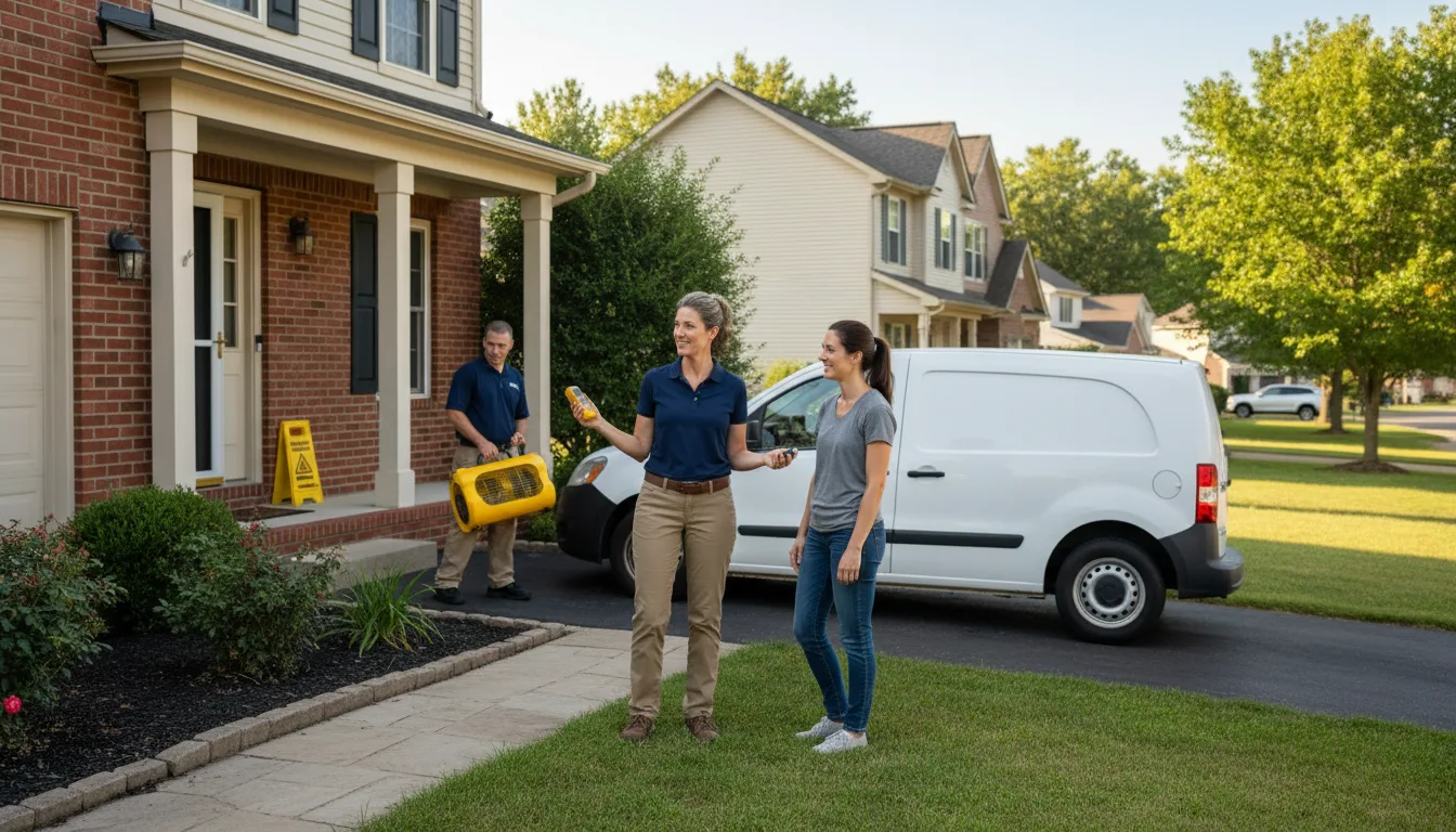 Residential water damage restoration in New Castle, KY